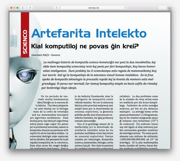 Kontakto - Artefarita Intelekto